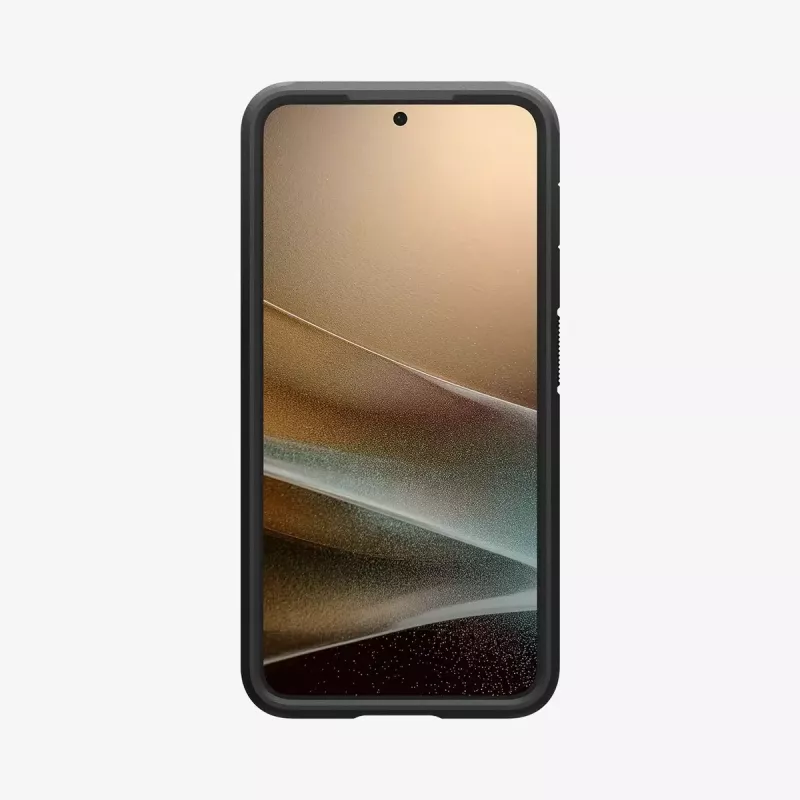 Spigen Galaxy S25 Tough Armor AI melns vāciņš ar galda statīvu