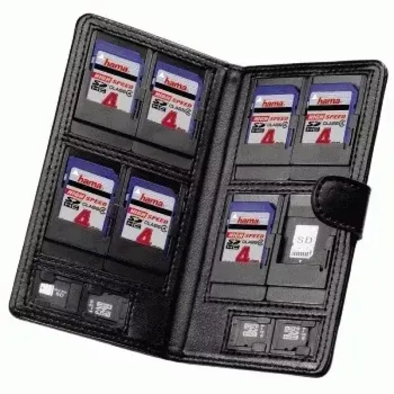 Hama “Vegas” atmiņas karšu maciņš SD/microSD kartēm, Koskin, melns