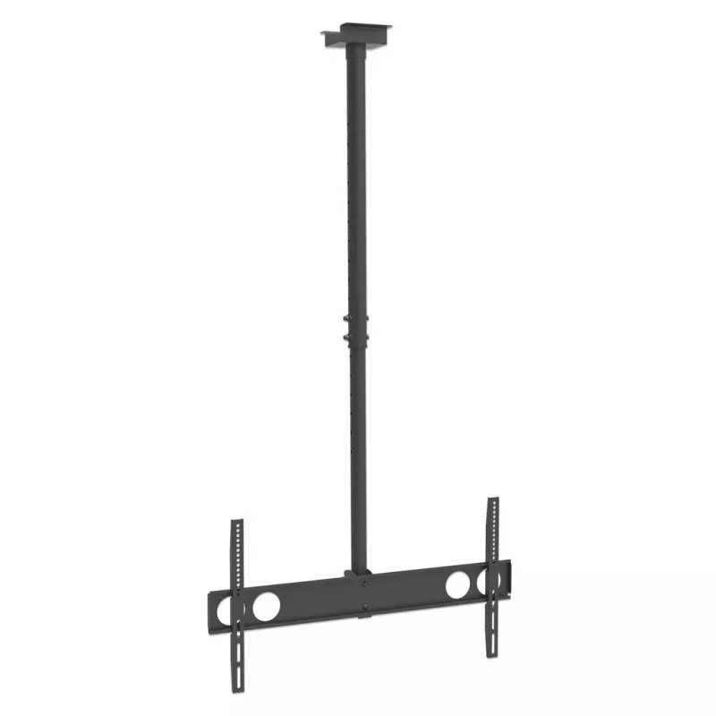 Manhattan griestu stiprinājums televizoriem un monitoriem, Ekrāniem: 37 collas līdz 75 collas, Regulējams augstums: 105-156 cm, VESA saderība: viss starp 200x200 līdz 800x400 mm - pārbaudiet četru montāžas atveru izmērus ekrāna aizmugurē, lai pārliecinātos, ka tas der, Maks. 50 kg, LFD, Kronšteins