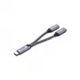 Audio adapter UNITEK M206A USB Type-C Aluminium Melns pelēka