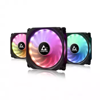 Chieftec CF-3012-RGB datora dzesēšanas sistēma Datora korpusa ventilators 12 cm Melns