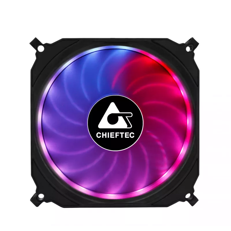 Chieftec CF-3012-RGB datora dzesēšanas sistēma Datora korpusa ventilators 12 cm Melns