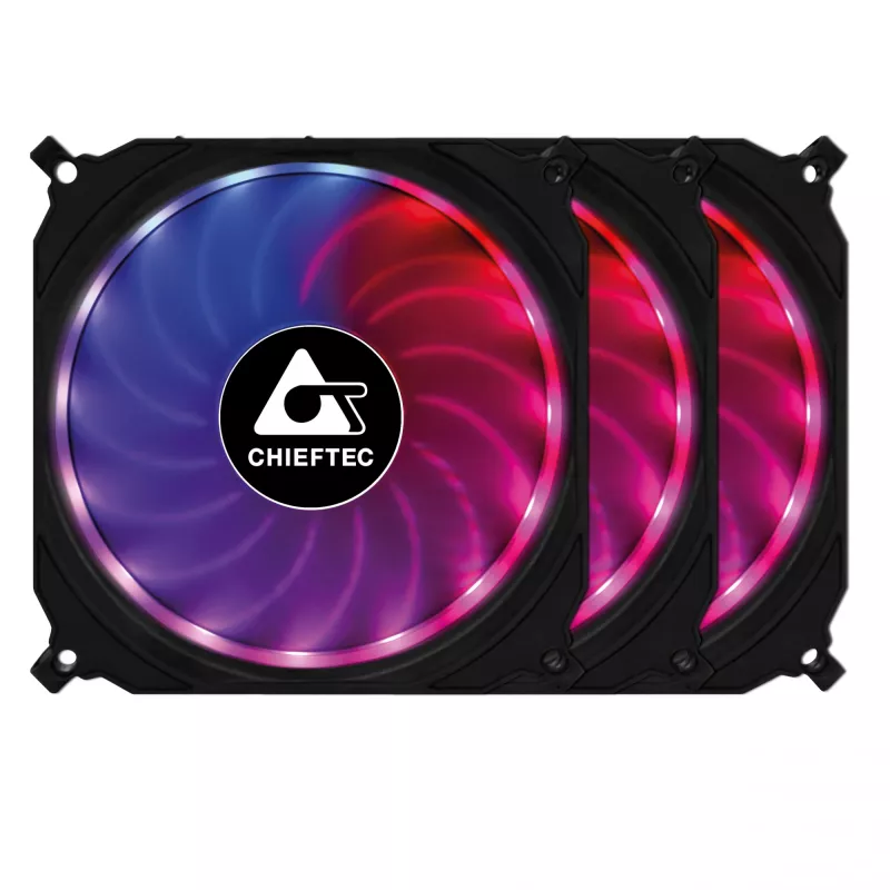 Chieftec CF-3012-RGB datora dzesēšanas sistēma Datora korpusa ventilators 12 cm Melns