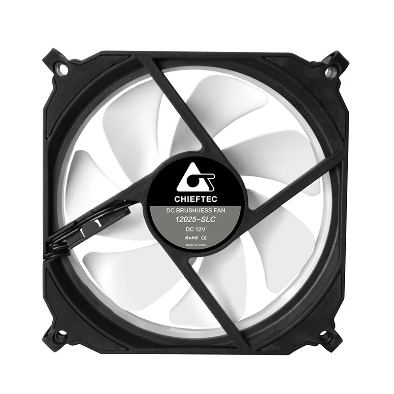 Chieftec CF-1225RGB datora dzesēšanas sistēma Datora korpusa ventilators 12 cm Melns