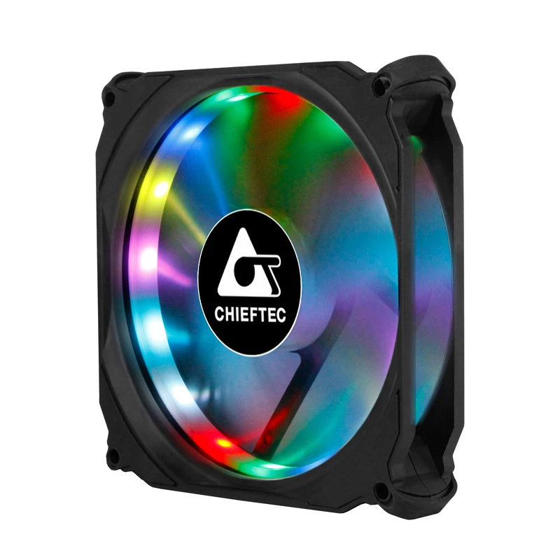 Chieftec CF-1225RGB datora dzesēšanas sistēma Datora korpusa ventilators 12 cm Melns