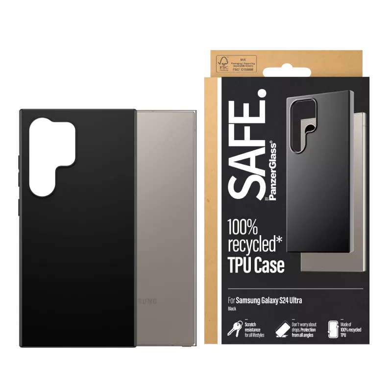 TPU Case PanzerGlass SAFE Samsung Galaxy S24 Ultra Melns Transparent Protection