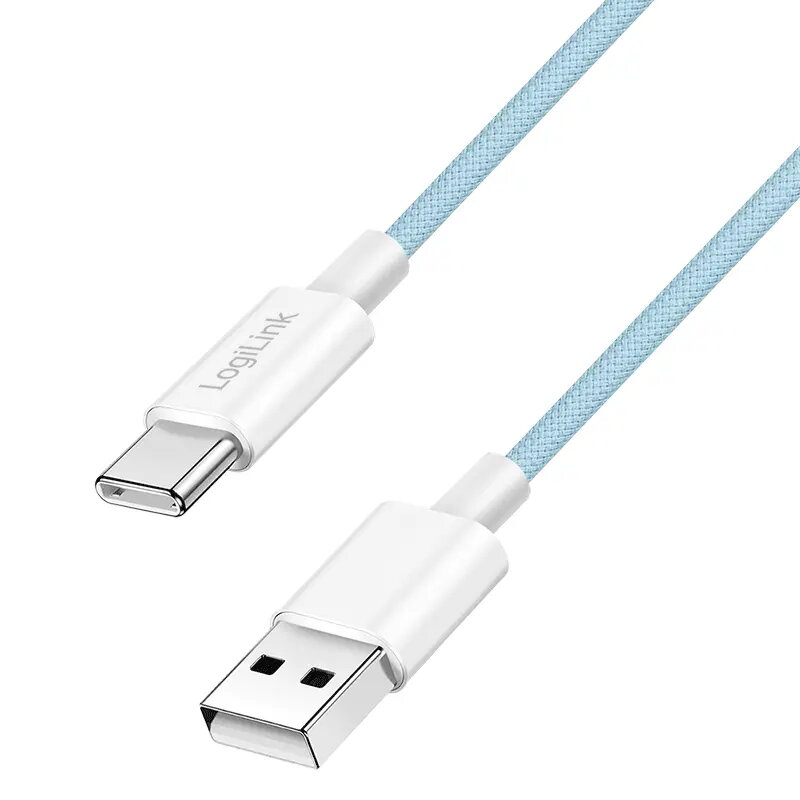 LogiLink USB 2.0 Type-C kabelis C/M uz A/M 60 W zils 1,5 m