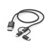 Hama 00201536 USB kabelis USB 2.0 1,5 m USB A USB C Melns