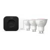 Philips Hue White and colour ambience Starter kit: 3 GU10 spuldzes + Dimmer slēdzis + Bridge Pro