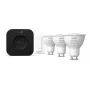 Philips Hue White and colour ambience Starter kit: 3 GU10 spuldzes + Dimmer slēdzis + Bridge Pro