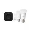 Philips Hue White and colour ambience Starter kit: 2 E27 viedās spuldzes + Dimmer slēdzis + Bridge Pro