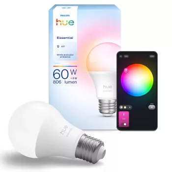 Philips Hue balta and colour ambience Essential A60 – E27 viedā spuldze – 806 lm – 8W