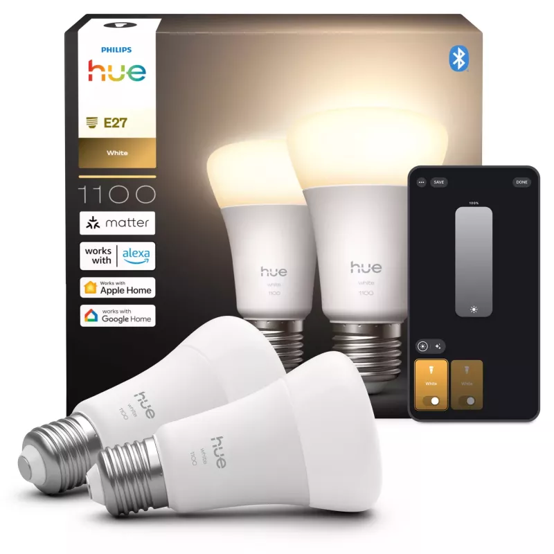 Viedā spuldze Philips Hue balta A60 E27 1100 Bluetooth Zigbee