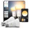 Philips A60 E27 viedā spuldze — Bluetooth/Zigbee, 6 W, 810 lm, balta, 2 gab. iepakojumā