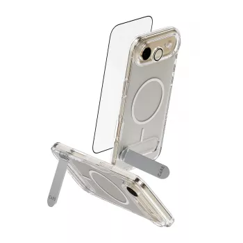 Ekrāna aizsardzības komplekts PanzerGlass CARE 3-in-1 Feature Kick priekš iPhone Air — rūdīts stikls, PET, silikons, caurspīdīgs