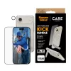 Ekrāna aizsardzības komplekts PanzerGlass CARE 3-in-1 Feature Kick priekš iPhone Air — rūdīts stikls, PET, silikons, caurspīdīgs