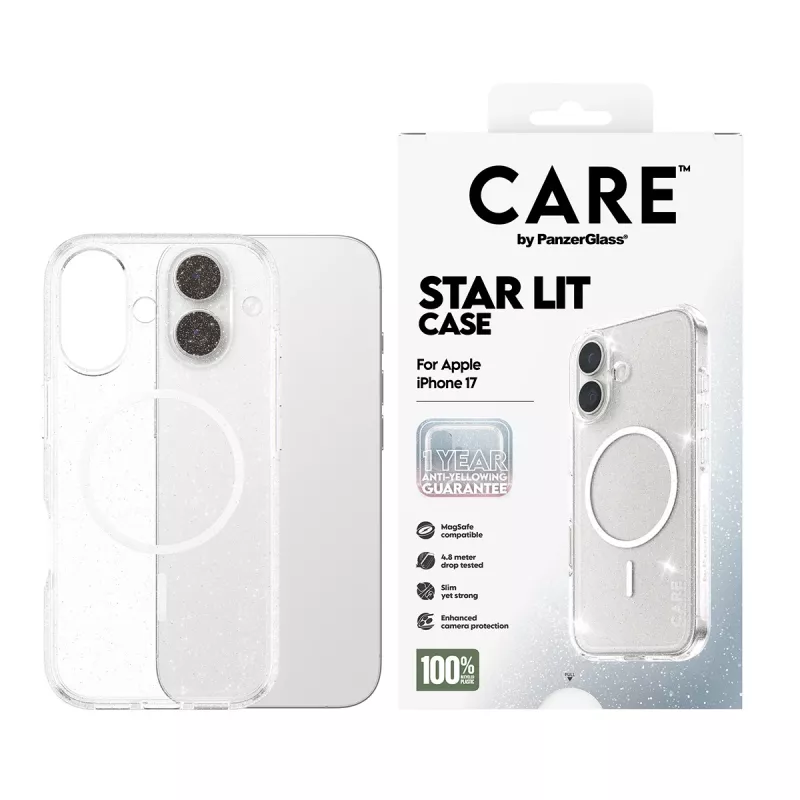 Cover PanzerGlass CARE by Flagship Case Urban Explorer Star Lit balta MagSafe iPhone 17