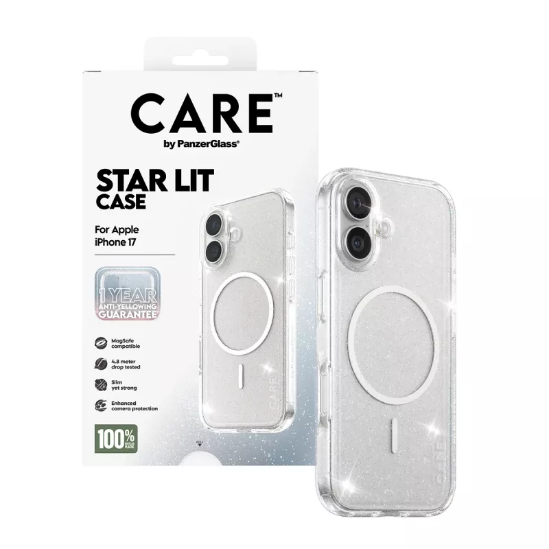 Cover PanzerGlass CARE by Flagship Case Urban Explorer Star Lit balta MagSafe iPhone 17