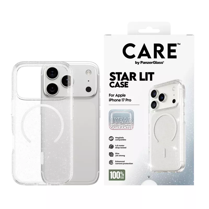 Cover PanzerGlass CARE by Flagship Case Urban Explorer Star Lit balta MagSafe iPhone 17 Pro