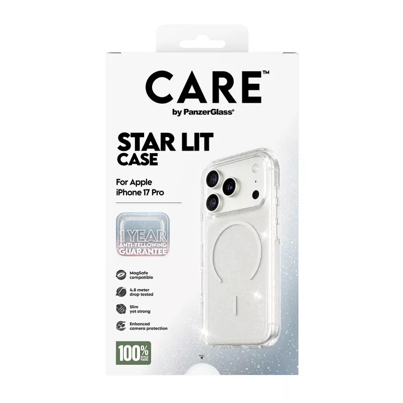 Cover PanzerGlass CARE by Flagship Case Urban Explorer Star Lit balta MagSafe iPhone 17 Pro