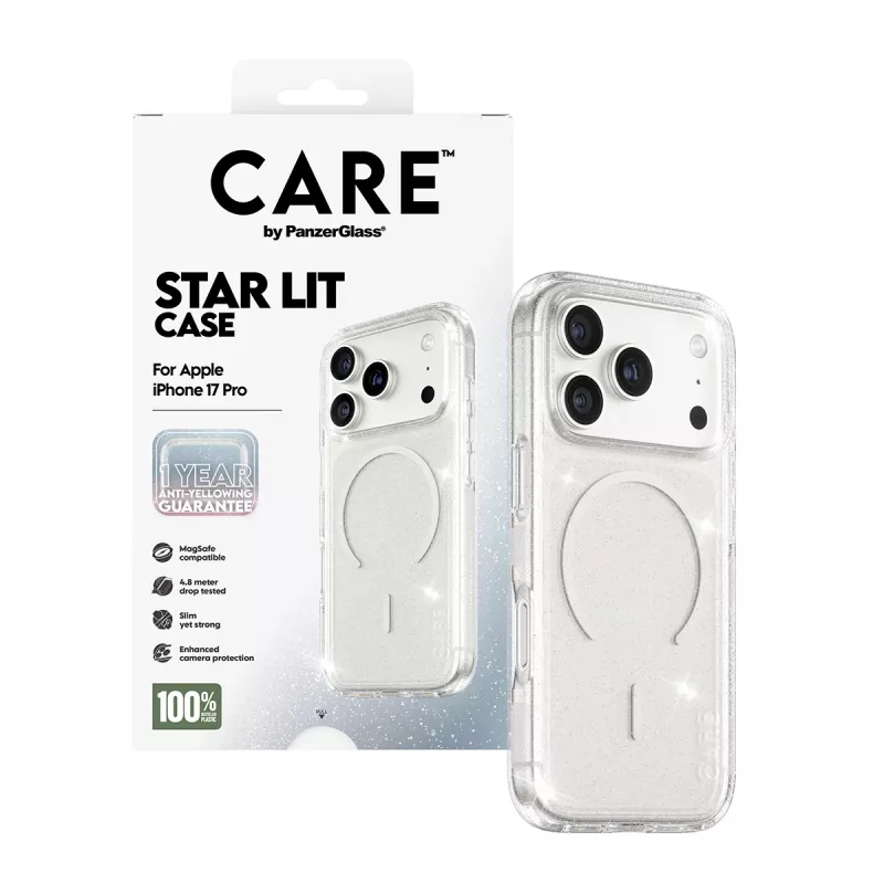 Cover PanzerGlass CARE by Flagship Case Urban Explorer Star Lit balta MagSafe iPhone 17 Pro