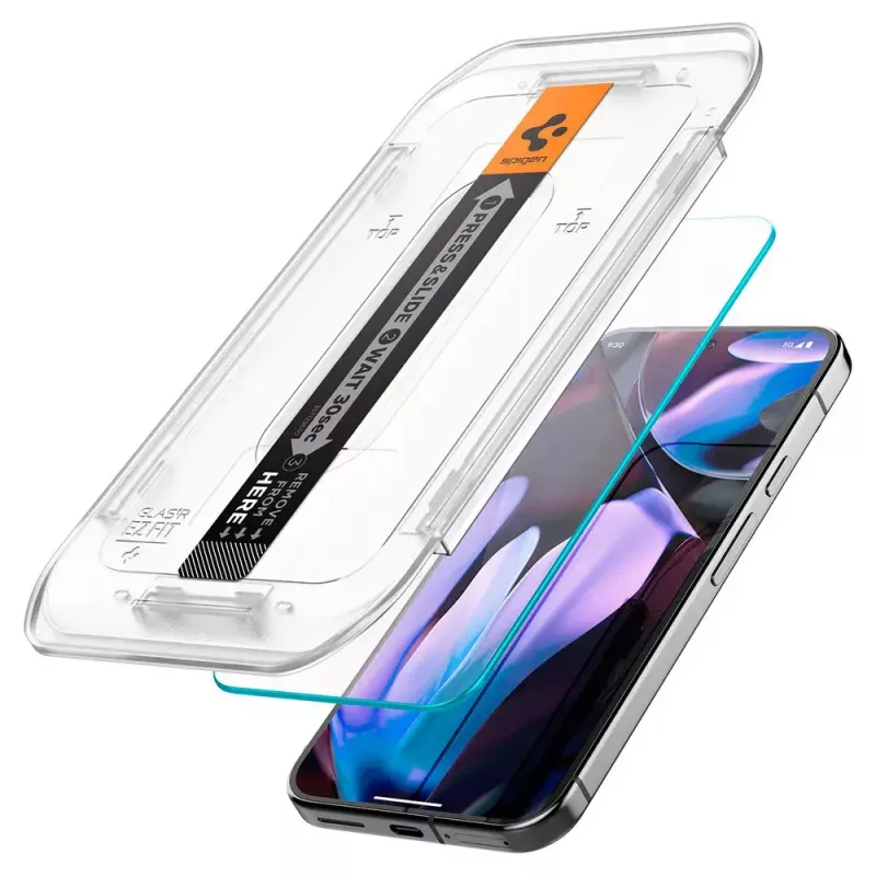 Spigen Glass Screen Protector EZ Fit GLAS.tR plāns for Google Pixel 9 / 9 Pro