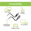Tīkla kabelis TECHLY USB-C uz Gigabit Ethernet RJ45, Cat6, 3 m, USB 3.2 Gen 1, F/UTP, melns