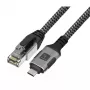 Tīkla kabelis TECHLY USB-C uz Gigabit Ethernet RJ45, Cat6, 3 m, USB 3.2 Gen 1, F/UTP, melns