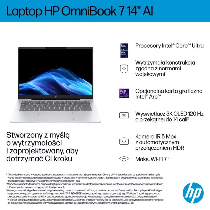 Klēpjdators HP OmniBook 7 AI 14-fr0003nw 14 collas Intel Core i5 16 GB RAM 512 GB SSD