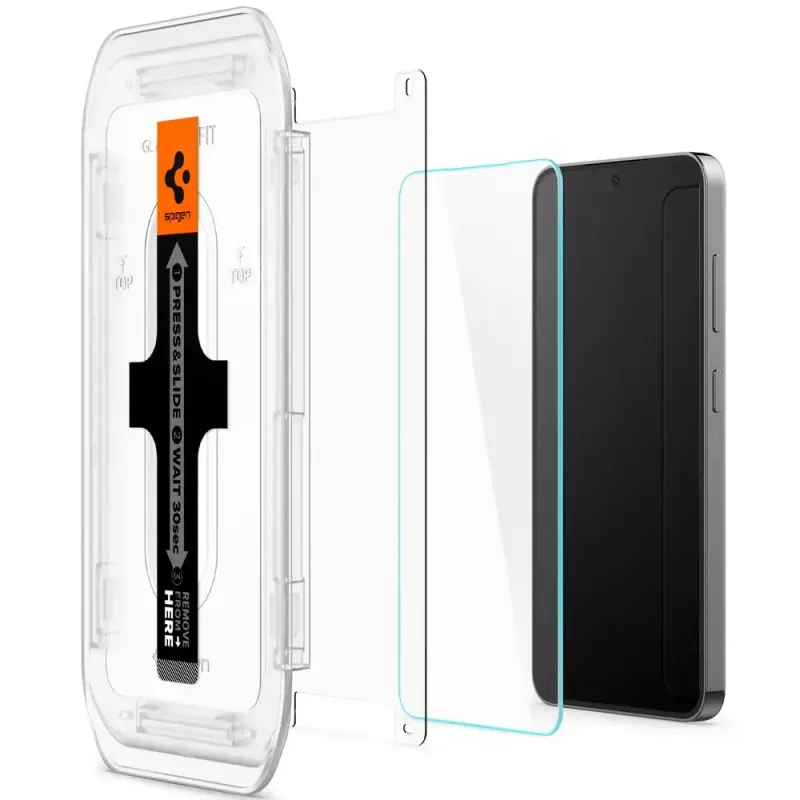 Stikla ekrāna aizsargs Spigen Galaxy S24 putekļu un skrāpējumu izturīgs
