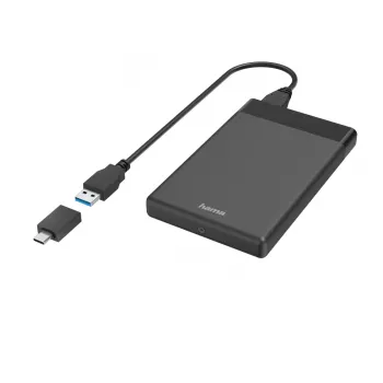 Hama 00200760 glabāšanas disku korpuss HDD/SSD korpuss Melns 2,5 collas