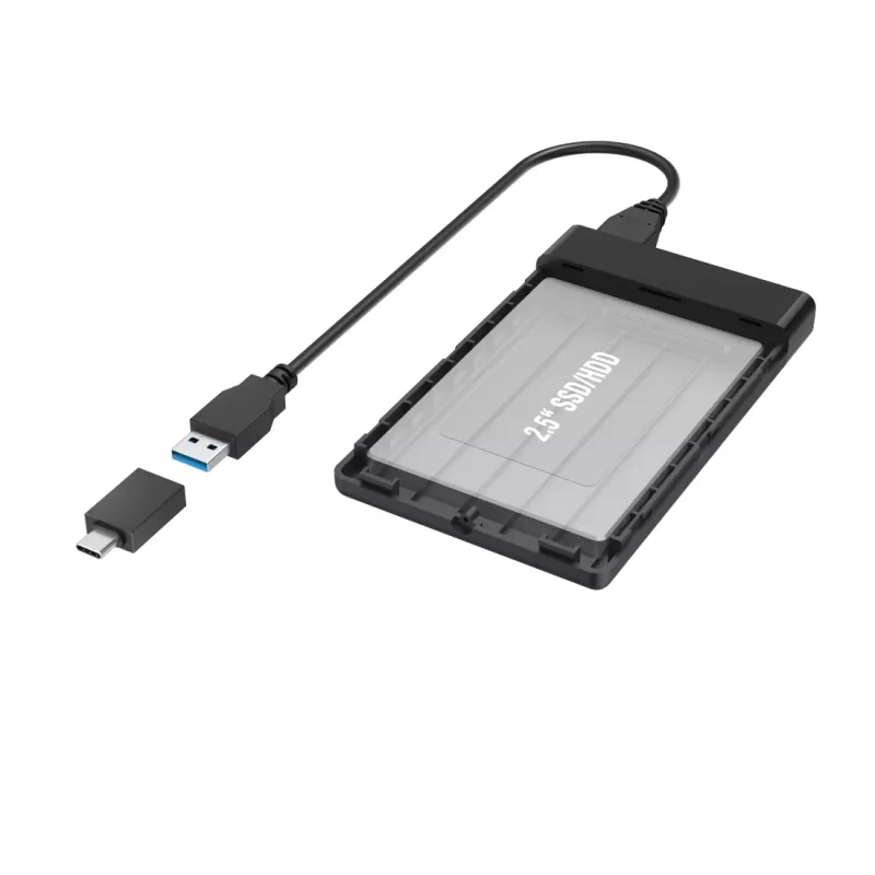 Hama 00200760 glabāšanas disku korpuss HDD/SSD korpuss Melns 2,5 collas