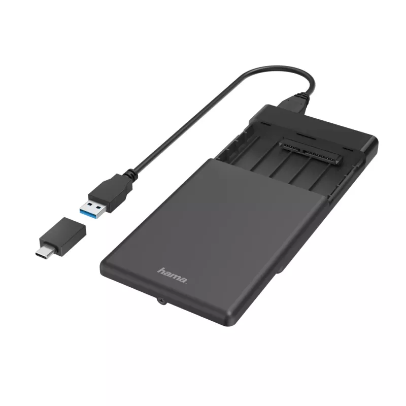 Hama 00200760 glabāšanas disku korpuss HDD/SSD korpuss Melns 2,5 collas