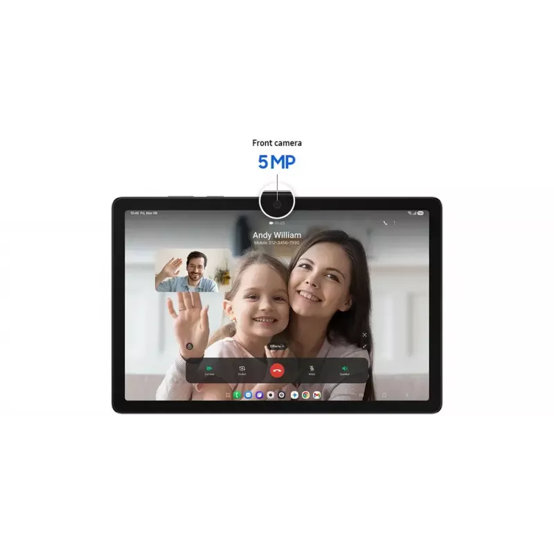 Planšetdators Samsung Galaxy Tab A11+ 5G (11 collas) — 11 collu displejs, 1920x1200, 256 GB, 8 GB RAM, 8 MP aizmugures kamera, 5 MP priekšējā kamera, 5G, IP52, pelēks