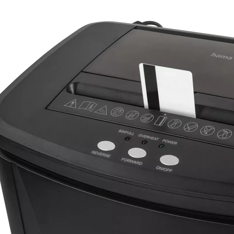 Hama Safe Auto M1200 papīra smalcinātājs Micro-cut smalcināšana 60 dB 22.5 cm Melns