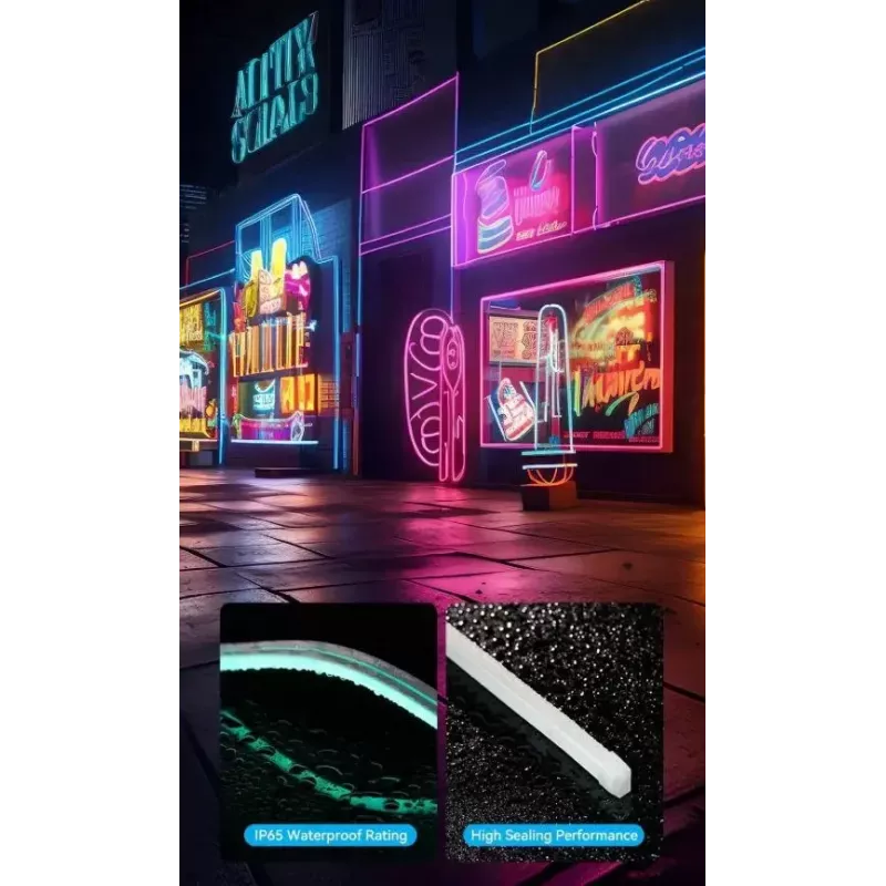 LED neon gaisma Vention PAEWJ-EU 5 m, silikona, līdzstrāva 12V, 72 LED/m, 15 W, IP65, IR tālvadība