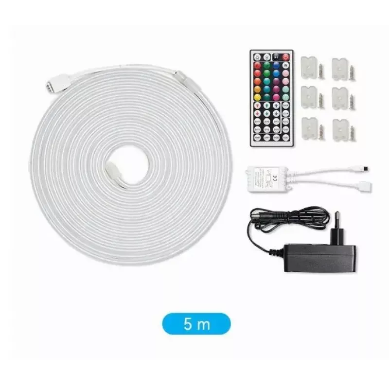LED neon gaisma Vention PAEWJ-EU 5 m, silikona, līdzstrāva 12V, 72 LED/m, 15 W, IP65, IR tālvadība