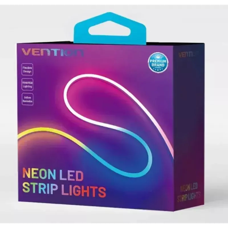 LED neon gaisma Vention PAEWJ-EU 5 m, silikona, līdzstrāva 12V, 72 LED/m, 15 W, IP65, IR tālvadība