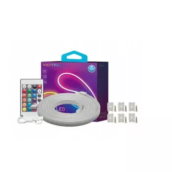 LED neon gaisma Vention PAEWJ-EU 5 m, silikona, līdzstrāva 12V, 72 LED/m, 15 W, IP65, IR tālvadība