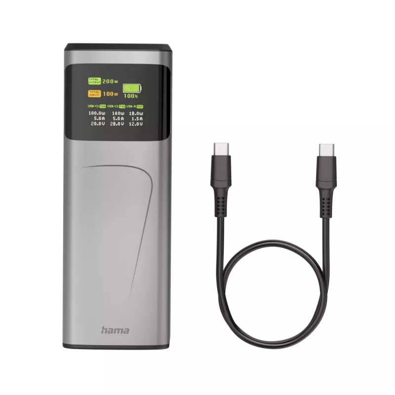 Hama High Power litija jonu (Li-Ion) 24000 mAh pelēks