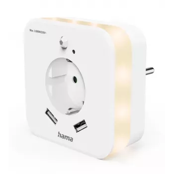Kontaktligzdas nakts gaisma Hama 00223507 silti balta LED 3000K