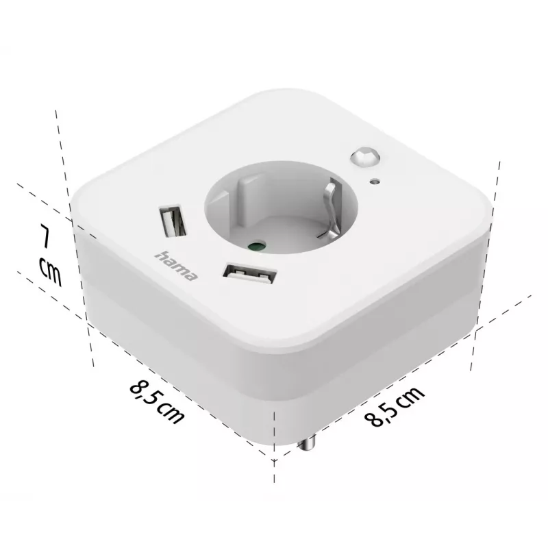 Kontaktligzdas nakts gaisma Hama 00223507 silti balta LED 3000K
