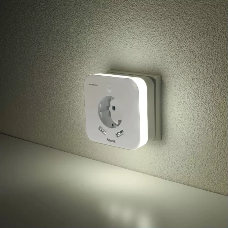 Kontaktligzdas nakts gaisma Hama 00223507 silti balta LED 3000K
