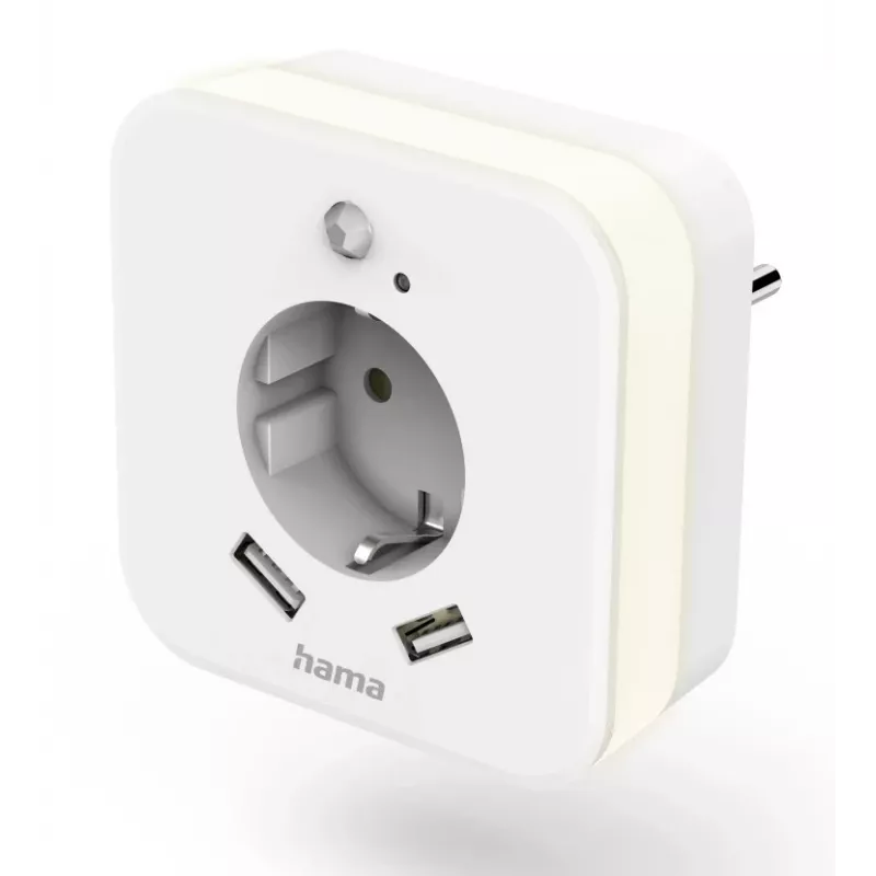 Kontaktligzdas nakts gaisma Hama 00223507 silti balta LED 3000K