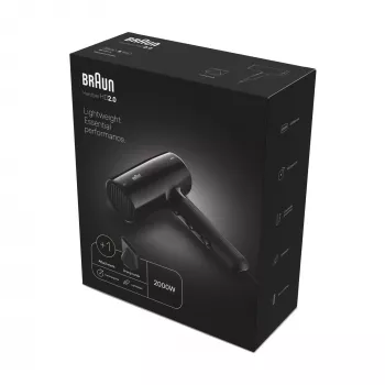 Matu žāvētājs Braun HD2.0 2000W Melns 1,95m vads
