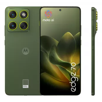 Viedtālrunis Motorola edge 70 — 6,7 collu P-OLED, Snapdragon 7 Gen 4, 12 GB RAM, 512 GB, Dual SIM, 4800 mAh, zaļš, IP68/IP69