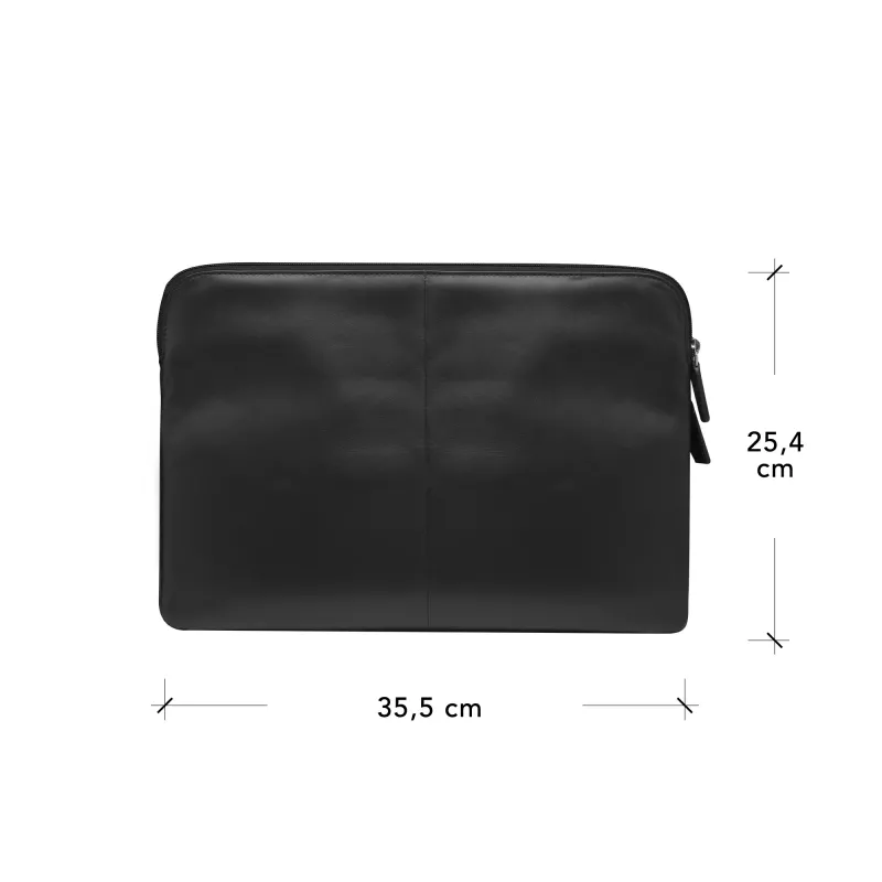 MacBook Pro 14 collu / līdz 14 collu uzmava d bramante dbramante1928 Skagen Pro+ – melna, 35,6 cm, 1 priekšējā kabata