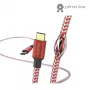 Hama Reflective USB kabelis USB 2.0 1.5 m USB C sarkans