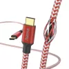 Hama Reflective USB kabelis USB 2.0 1.5 m USB C sarkans