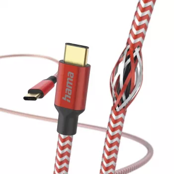 Hama Reflective USB kabelis USB 2.0 1.5 m USB C sarkans